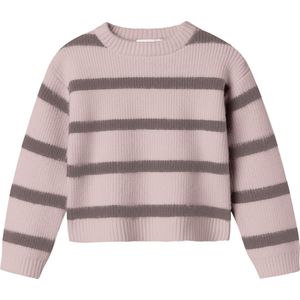 Gebreide Trui - Gestreept - Ronde Hals - Lange Mouwen - Regular Fit