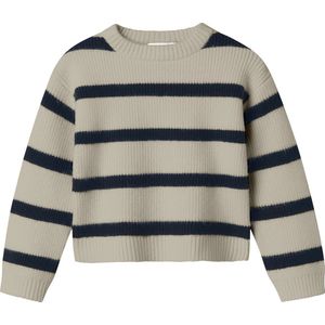 Gebreide Trui - Gestreept - Ronde Hals - Lange Mouwen - Regular Fit