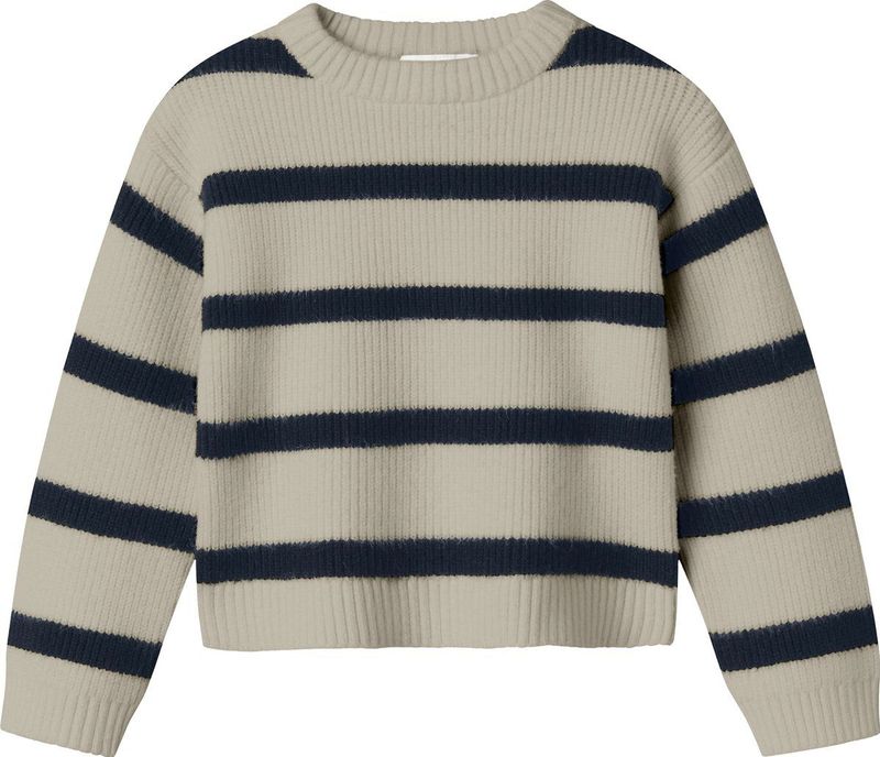 Gebreide Trui - Gestreept - Ronde Hals - Lange Mouwen - Regular Fit