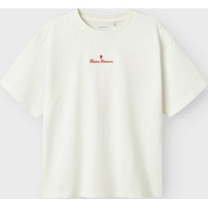 Biologisch Katoen T-shirt - Geborduurd - Korte Mouwen - Regular Fit