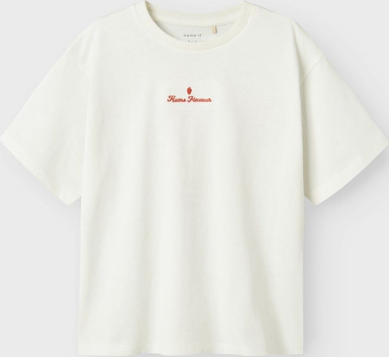 Biologisch Katoen T-shirt - Geborduurd - Korte Mouwen - Regular Fit