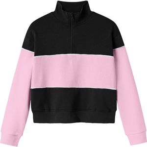 Sweatshirt - Regular Fit - Hoge Hals - Lange Mouwen - Ritssluiting