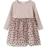 Name It - NMFNEA LS TULLE DRESS - Mini-jurk - Burnished lilac - Lange Mouwen