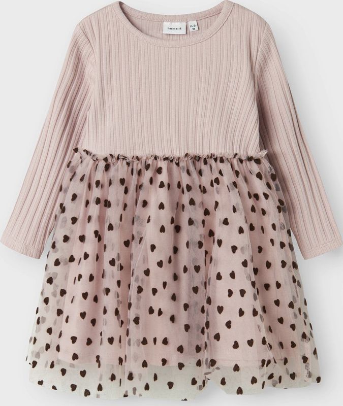 Name It - NMFNEA LS TULLE DRESS - Mini-jurk - Burnished lilac - Lange Mouwen
