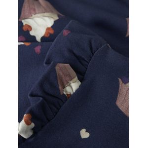 NAME IT - NMFNAYA - Sweatshirt - Nachtblauw - Kastanjebruin - Kreeft - Offwhite