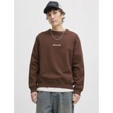 Sweaters - Deep Mahogany - Zonder Capuchon - Print - Relaxed Fit