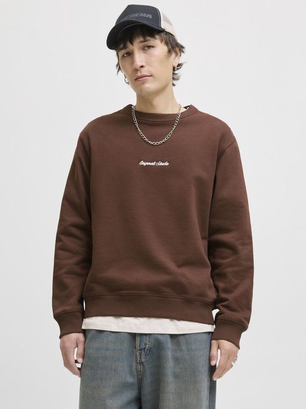 Sweaters - Deep Mahogany - Zonder Capuchon - Print - Relaxed Fit