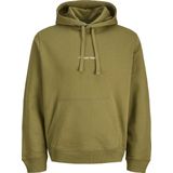 Jack & Jones - JORNorrebro - Sweatshirt - Olijfgroen - Capuchon met Trekkoord