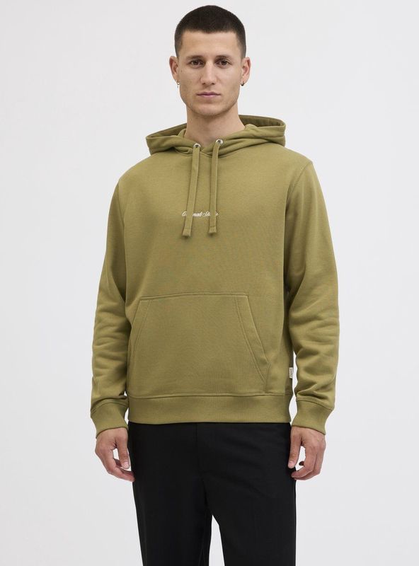 Jack & Jones - JORNorrebro - Sweatshirt - Olijfgroen - Capuchon met Trekkoord