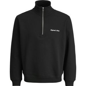 Jack & Jones - Norrebro Emb - Sweatshirt - Zwart - Met Halve Rits