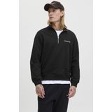 Jack & Jones - Norrebro Emb - Sweatshirt - Zwart - Met Halve Rits