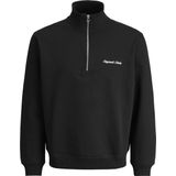Jack & Jones - Norrebro Emb - Sweatshirt - Zwart - Met Halve Rits