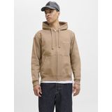 Jack & Jones - JORNORREBRO EMB SWEAT ZIP HOOD - Hoodie - Mocha Meringue