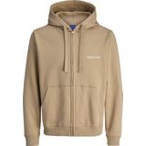 Jack & Jones - JORNORREBRO EMB SWEAT ZIP HOOD - Hoodie - Mocha Meringue