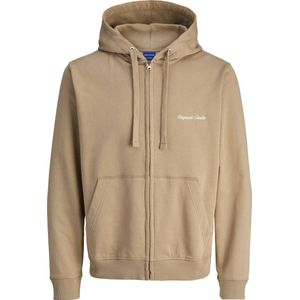 Jack & Jones - JORNORREBRO EMB SWEAT ZIP HOOD - Hoodie - Mocha Meringue