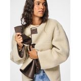 Pieces - Pcjulie Reversible Teddy Coated Jac - Damesjas - Birch/Dark Brown