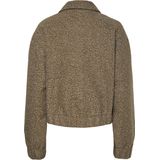 Pieces - Pcnadia Short Jacket - Bruin - Teddyjas - Korte Lengte