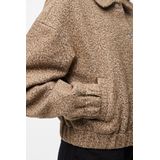 Pieces - Pcnadia Short Jacket - Bruin - Teddyjas - Korte Lengte