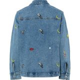 Pcjidi - Spijkerjas - Denim - Ronde Hals - Knoopsluiting - Borstzak en Voorzakken