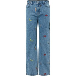 PIECES - PCJidi - Jeans - Blauw Denim - High Waist - Regular Fit