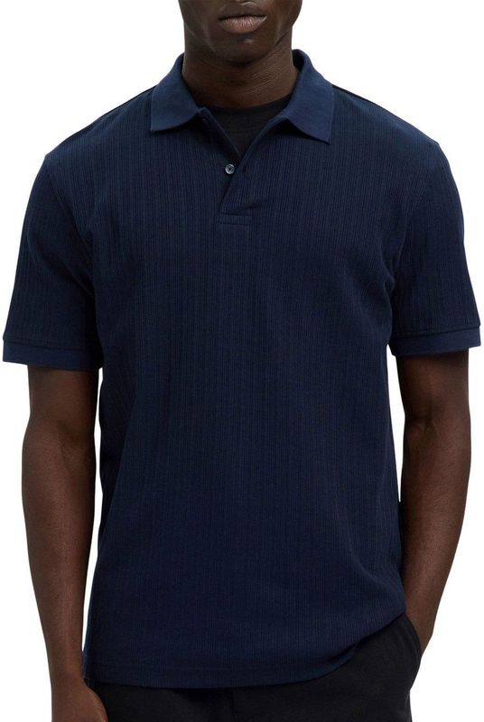 Poloshirt - Effen - Knitwear - Geribbelde Kraag - Knoopsluiting