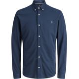 JACK & JONES PREMIUM - Overhemd - Donkerblauw - Slim Fit - Lange Mouwen