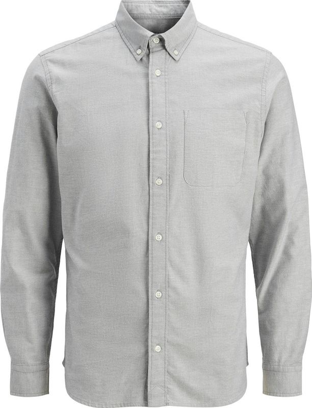Jack & Jones - JPRBLUBrook - Overhemd - Grijs - Slim Fit - Lange Mouw