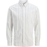 Jack & Jones Premium Overhemd 'JPRBLUBrook'  greige / donkergrijs / wit