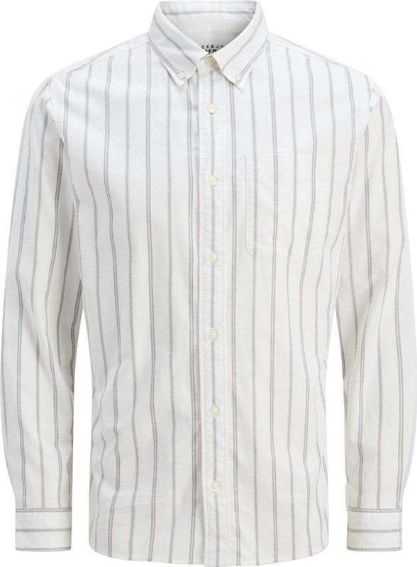 Jack & Jones Premium Overhemd 'JPRBLUBrook'  greige / donkergrijs / wit