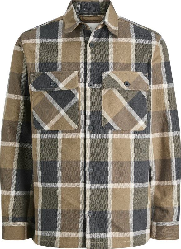 JACK & JONES - JPRRAYLE - Overhemd - Bruin - Flanel - Geruit