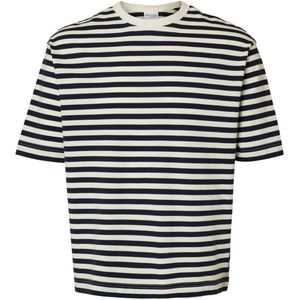 Selected Homme - SLHRELAXDAN SS STRIPE - T-shirt - Veelkleurig - Regular Fit