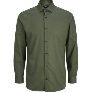 Jack en Jones - Overhemd - Donkergroen - 100% Katoen