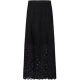 PIECES - Kanten Maxi Rok - Zwart