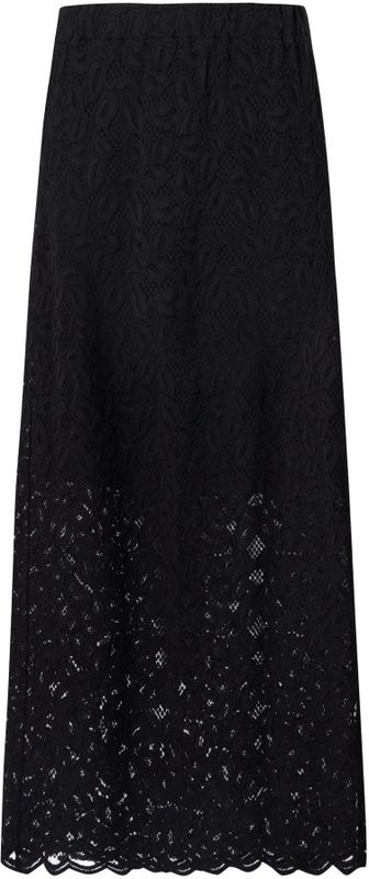 PIECES - Kanten Maxi Rok - Zwart