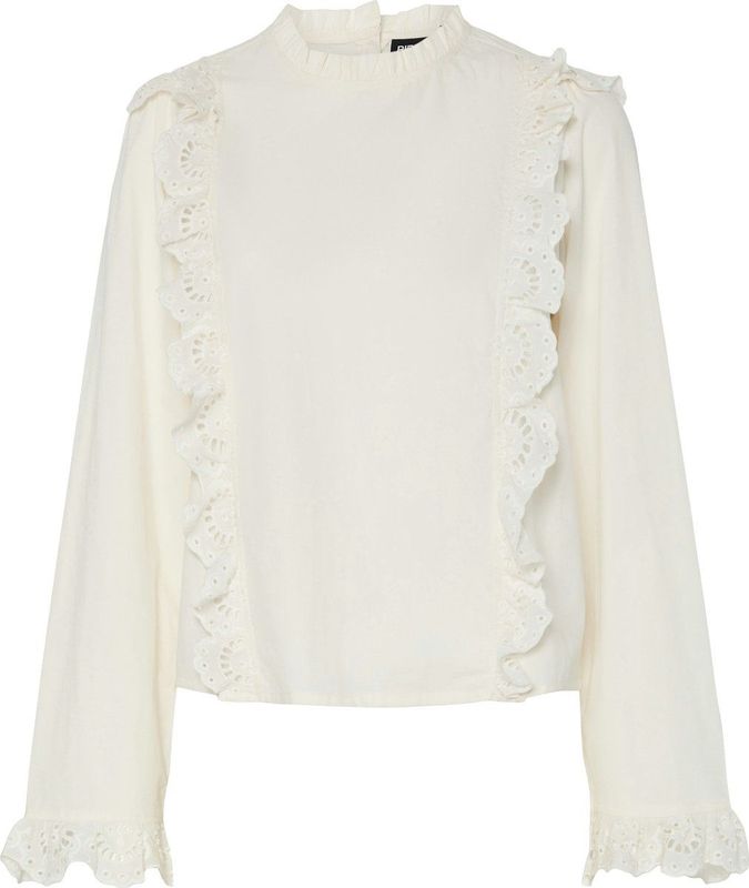 Pcjada - Blouse - Katoen - Lange Mouwen - Ronde Hals - Regular Fit