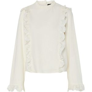 Pcjada - Blouse - Katoen - Lange Mouwen - Ronde Hals - Regular Fit