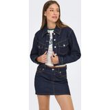 Only - Onlheather Ls Western Dnm Jacket - Dark Blue Denim - Dames Jas