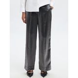 SELECTED - SLFMARGOT - Pantalon - Zwart - Wide Leg - Mid Waist