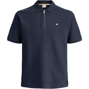 Jack & Jones - Cameron Zip Polo - Donkerblauw - Heren