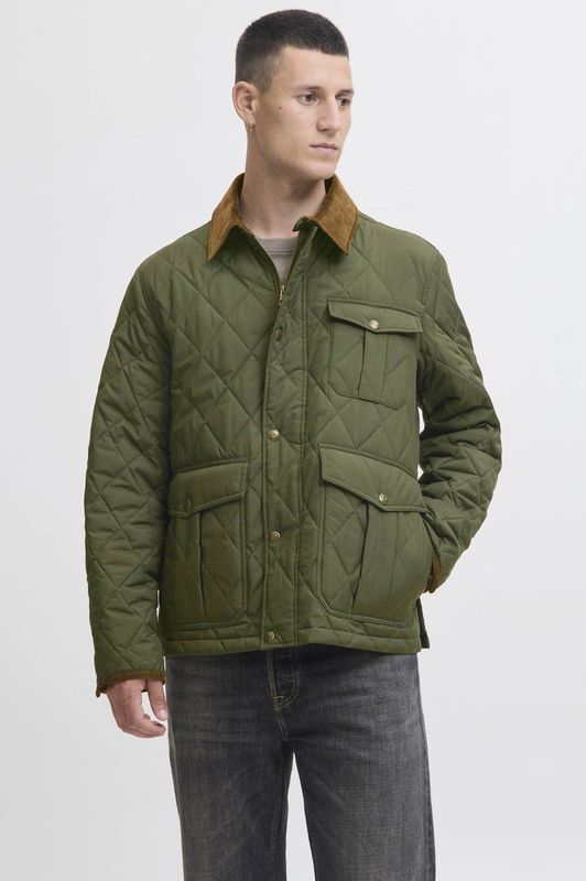 Jack & Jones - JPRBLUBRYAN - Tussenjas - Bruin / Olijfgroen - Gewatteerd