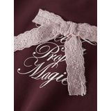 NAME IT - NMFSETINA - Sweatshirt - Rosa/Bourgogne/Wit