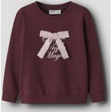 NAME IT - NMFSETINA - Sweatshirt - Rosa/Bourgogne/Wit