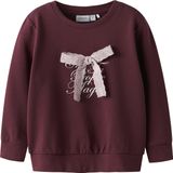 NAME IT - NMFSETINA - Sweatshirt - Rosa/Bourgogne/Wit
