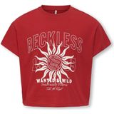 KIDS ONLY GIRL - T-shirt - Rood - Korte Mouwen - Ronde Hals