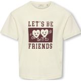 KIDS ONLY - T-shirt - Ecru - Korte Mouwen - Ronde Hals - 100% Katoen