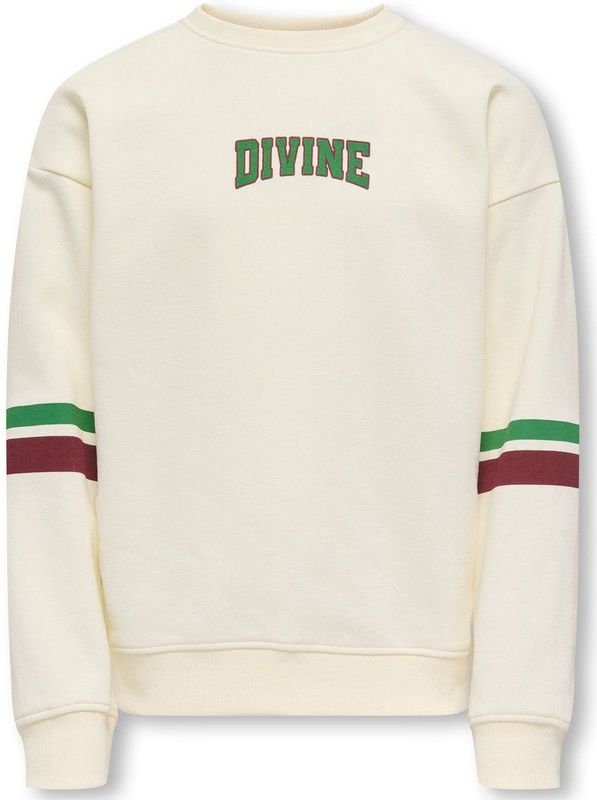 Kids Only - Koghella Life LS O-Neck Loose Print - Sweater - Off-White