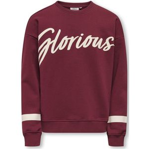 Kids Only - Koghella Life - Sweater - Bordeaux - Ronde Hals - Lange Mouwen