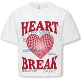 KIDS ONLY GIRL - T-shirt - Wit - 100% Katoen - Korte Mouwen