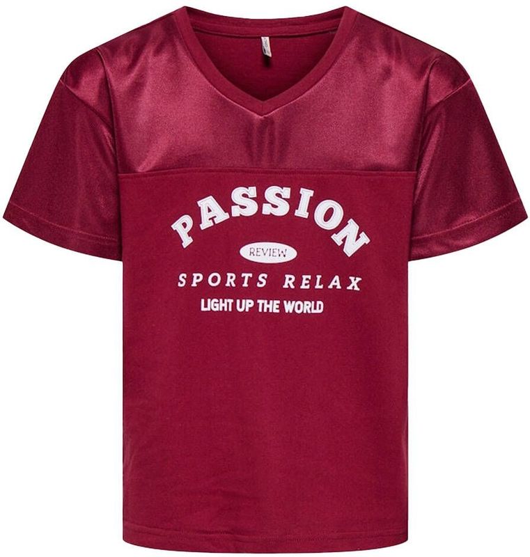 KIDS ONLY GIRL - T-shirt - Korte Mouwen - V-hals - 100% Polyester