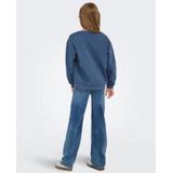 ONLY - KOGMARISA O-NECK LOOSE PRINTED SWT - Sweatshirt - Vintage Indigo